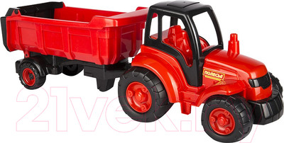 Трактор игрушечный Полесье Чемпион с полуприцепом / 0445