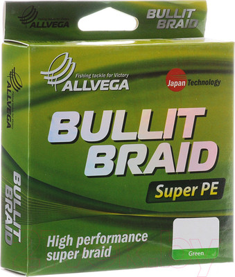 Леска плетеная Allvega Bullit Braid 0.10мм 92м / BB92GR10 (темно-зеленый)
