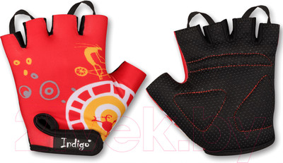 Велоперчатки Indigo Sport Винтик SB-01-8825 (3XS, красный)
