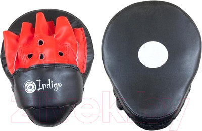 Боксерские лапы Indigo Sport PS-903 (черный/красный)