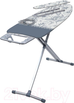 Гладильная доска Ника 10+ / НТ10+ (серые цветы)