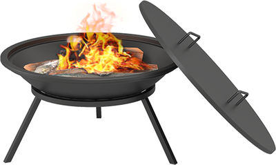 Чаша костровая Везувий Чугунная Fantastic (с треногой и крышкой)