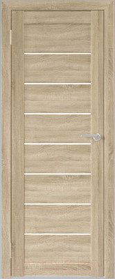 Дверь межкомнатная Юни Бона 01 60x200 (дуб сонома/стекло белое)