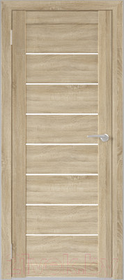 Дверь межкомнатная Юни Бона 01 90x200 (дуб сонома/стекло белое)