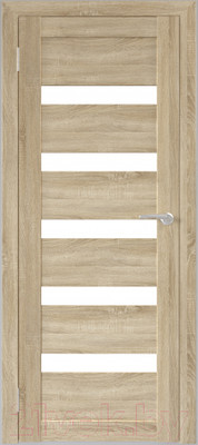 Дверь межкомнатная Юни Бона 03 70x200 (дуб сонома/стекло белое)