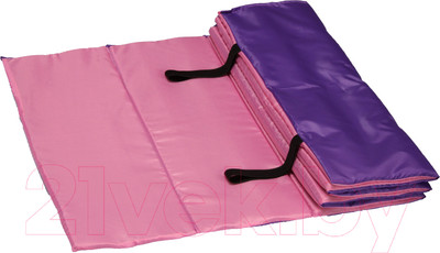 Коврик для йоги и фитнеса Indigo Sport SM-042 (розовый/фиолетовый)