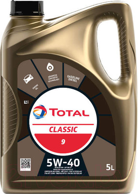 Моторное масло Total Classic 9 5W40 / 213696 (5л)
