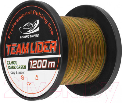 Леска монофильная Fishing Empire Lider Camou Dark Green 0.28мм 1200м / CDG-0286
