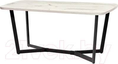 Обеденный стол Millwood Лофт Мюнхен Л 160x80x75 (дуб белый Craft/металл черный)