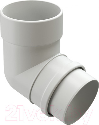 Колено трубы водосточной Docke Lux 72 градуса (пломбир)