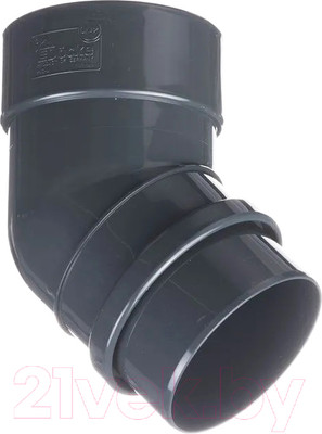 Колено трубы водосточной Docke Lux 45 градусов (графит)