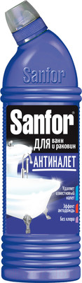 Чистящее средство для ванной комнаты Sanfor Expert блеск 7 дней. Лимонная свежесть (750мл)