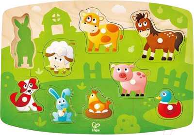 Развивающая игрушка Hape Вкладыши. Ферма / E1408-HP