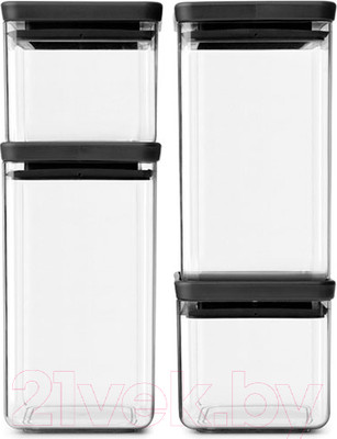 Набор контейнеров Brabantia Tasty+ / 122422 (4шт, серый)