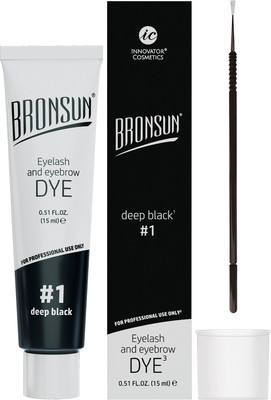 Краска для бровей Bronsun Для бровей и ресниц №1 черный (15мл)