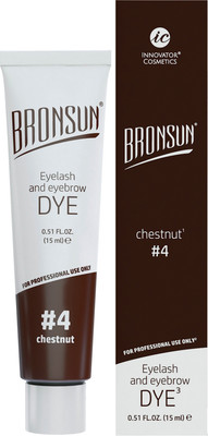 Краска для бровей Bronsun Для бровей и ресниц №4 каштан (15мл)