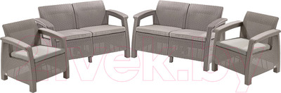 Комплект садовой мебели Keter Corfu Rest Set / 241723 (капучино)