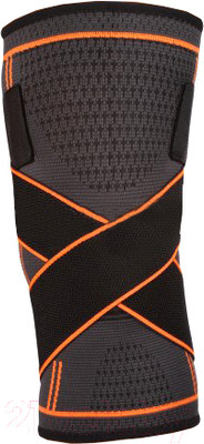 Суппорт колена Indigo Sport IN209 (XL, черный/оранжевый)