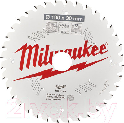 Пильный диск Milwaukee 4932471301