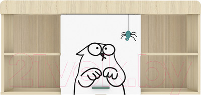 Полка Аквилон Кот №7 (туя светлая/белый)