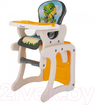 Стульчик для кормления Pituso Carlo / Дракоша (серый)