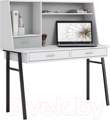 Письменный стол Polini Kids Aviv 1455 (белый/белый/серый)