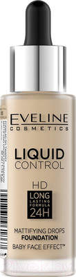 Тональный крем Eveline Cosmetics Liquid Control №015 Light Vanilla инновационный жидкий (32мл)