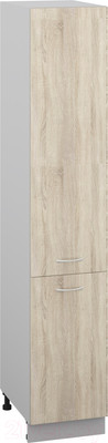 Шкаф-пенал кухонный Кортекс-мебель Корнелия Лира НШП40 (дуб сонома)