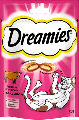 Лакомство для кошек Dreamies С говядиной (30г)