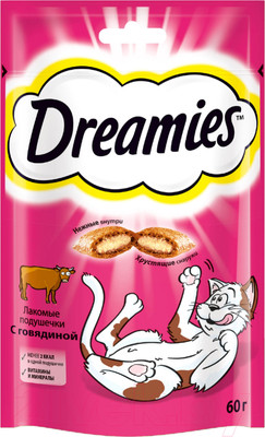 Лакомство для кошек Dreamies С говядиной (60г)