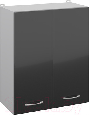 Шкаф навесной для кухни Кортекс-мебель Корнелия Лира ВШ60с (черный)