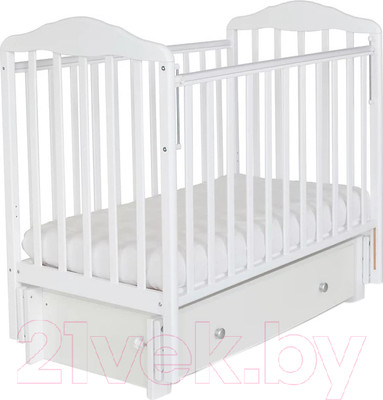 Детская кроватка СКВ Березка / 126001 (белый)