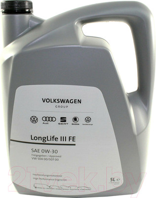 Моторное масло Volkswagen Longlife III 0W30 / GS55545M4 (5л)
