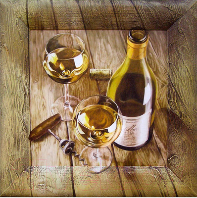 Картина Декарт Белое вино 8Л2260 (в раме)