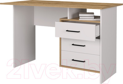 Письменный стол Mio Tesoro Лайт (белый/крафт золотой)