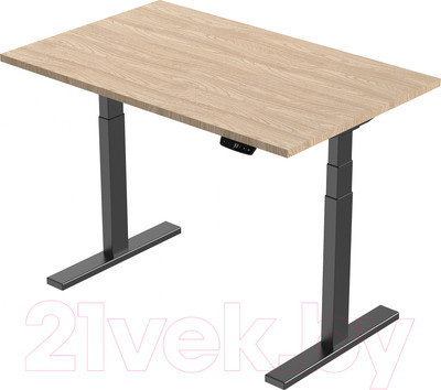 Стол с подъемным механизмом Smartstol Slim 140x80x1.8 (черный/дуб санома)