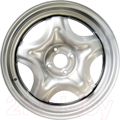 Штампованный диск ТЗСК Renault Sandero 16x6.5" 4x100мм DIA 60.1мм ET 37мм Серебро