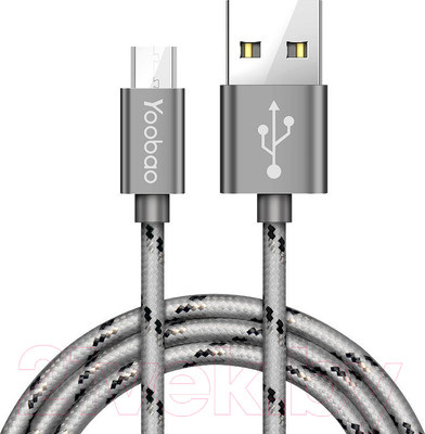 Кабель Yoobao Micro USB YB-423 (серый)