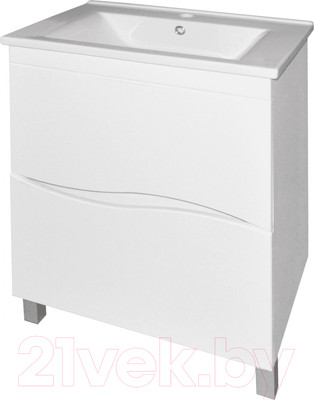 Тумба с умывальником Гамма Люкс 2-65 Атриа 9065 (с ящиком)
