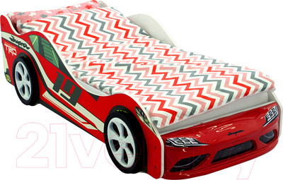 Стилизованная кровать детская Бельмарко Супра / 1254 (красный)