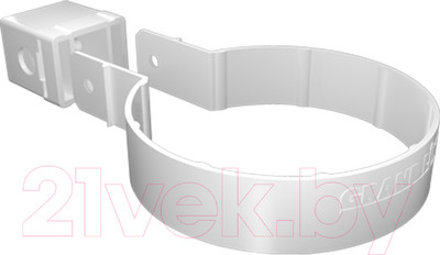 Хомут водосточной трубы Grand Line Premium Kliker ПВХ (белый)
