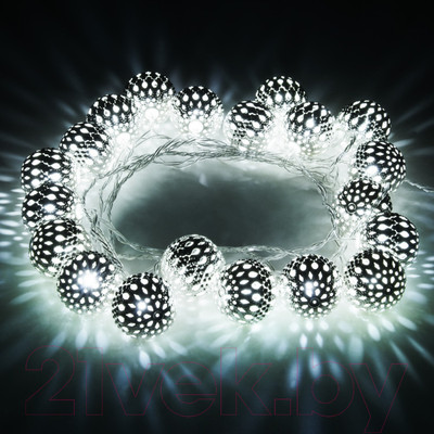 Светодиодная гирлянда Евросвет 400-003 (хром/белый)