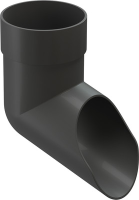 Колено трубы водосточной Docke Premium 85мм (графит)