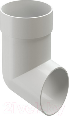 Колено трубы водосточной Docke Premium 85мм (пломбир)