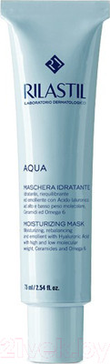 Маска для лица кремовая Rilastil Aqua увлажняющая восстанавливающая со смягчающим действием (75мл)