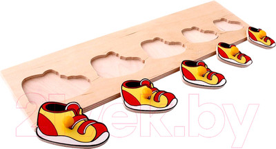 Развивающая игрушка ЛЭМ Рамка-вкладыш. Ботинки / 1017