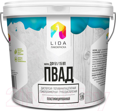 Клей Lida ПВАД ДФ 51/15 ВП (5кг)