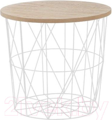 Журнальный столик Halmar Mariffa 42x41 (натуральный/белый)