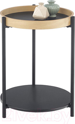 Журнальный столик Halmar Rolo / V-CH-ROLO-LAW (дуб натуральный/черный)