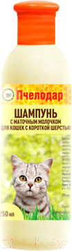 Шампунь для животных Pchelodar Для короткошерстных кошек с маточным молочком  (250мл)